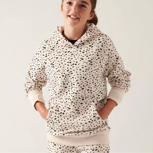 Athleta Girl RetroActive Oversized Hoodie Brush Dot Cream Size 16 XXL